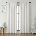 Simplebrand Ava Light Beige Light Filtering Curtains for Bedroom 84 Inch Length 2 Panels Set, Solid Thermal Insulated Privacy Nursery Window Treatment Curtains, W40 x L84 Inch, Light Beige