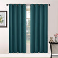 Yakamok Blackout Curtains for Bedroom 2 Panels Set 72 Inch Length Thermal Insulated Room Darkening Dark Black Out Drapery Grommet Window Treatments Drapes for Living Room,52x72, Dark Teal