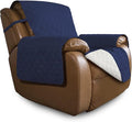Easy-Going Oversized Recliner Cover Reversible Couch Cover Sofa Cover for Living Room Water Resistant Furniture Protector with Elastic Straps for Pets Dog (Large Recliner 27-29in, Navy/Ivory)