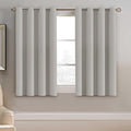 H.VERSAILTEX Blackout Curtain for Living Room Small Window Kitchen Blackout Curtains 45 inch Length Energy Saving Solid Grommet Blackout Drape, One Panel, Stone, 52" W x 45" L