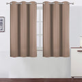 LEMOMO Cappuccino Blackout Curtains 42 x 54 Inch Length Set of 2 Panels Grommet Bedroom Curtains for Living Room