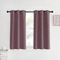 NICETOWN Room Darkening Short Curtain Panels for Cafe, Dry Rose, 2 Panels, W34 x L40 -inch, Thermal Insulated Grommet Room Darkening Draperies/Drapes for Window