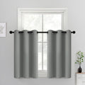 Yakamok Dove Grey Room Darking 36 Inch Length 2 Panel Sets for Livingroom Dining Room Darkening Thermal Insulated Bay Window Hotel Modern Elegant Black Out Sunblock Curtins/Bedroom,38 x 36 Inches