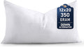 Utopia Bedding Throw Pillows (Set of 1, White) – 12 x 20 Inches Down Alternative Pillows for Bed, Sofa, and Couch - Fluffy Decorative Stuffer Pillow for Indoors & Outdoors