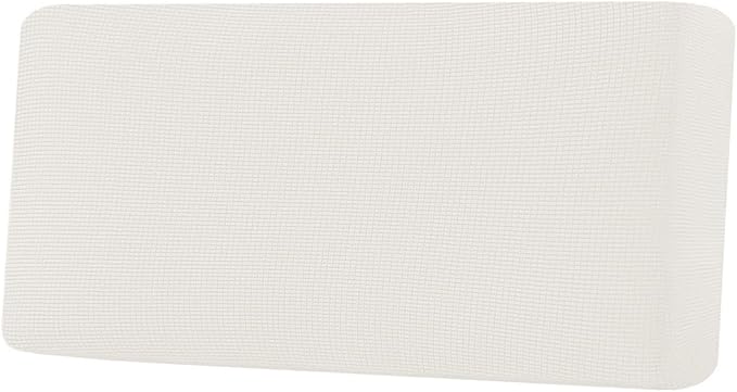 H.VERSAILTEX Super Stretch Individual Seat Cushion Covers Sofa Covers Couch Cushion Covers Slipcover Sets Thick Jacquard Textured Twill Fabric (1 Piece Sofa Cushion Cover, Porcelain White)
