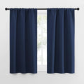 NICETOWN Kitchen Curtains, Short Blackout Curtains & Drapes, Thermal Insulated Blackout Curtain Panels for Kids Room, Play Room (Navy, 29" Wide by 50" Long, 2 PCs)