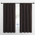 NICETOWN Blackout Curtain Panels 63 inches - Triple Weave Microfiber Energy Saving Thermal Insulated Solid Rod Pocket Blackout Curtains for Bedroom (1 Pair, 42 inches by 63 Inch, Toffee Brown)