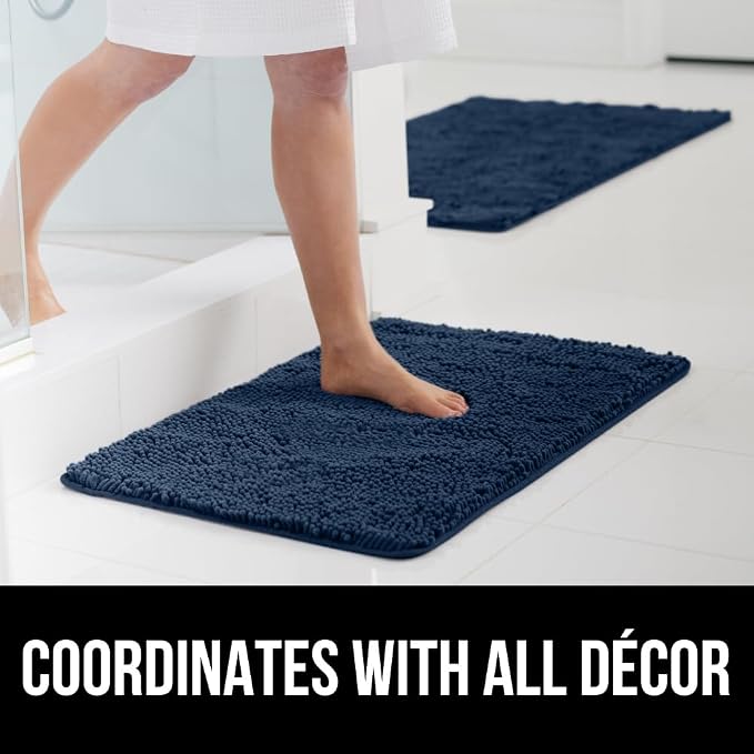 GORILLA GRIP Bath Rug Mat 44x26, Soft Absorbent Chenille, Quick Dry Microfiber - Image 9