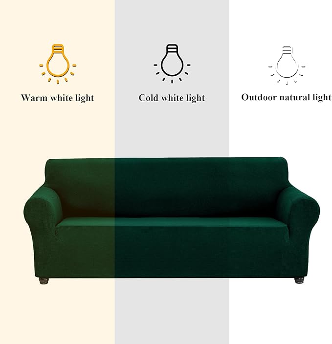 Joccun Christmas Stretch Chair Couch Cover,1-Piece Sofa Slipcover Spandex Jacquard Fabric Sofa Covers with Elastic Bottom,Washable Furniture Protector for Dogs,Cats,Kids(Armchair,Hunter)
