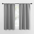 NICETOWN Short Curtains for Small Window - Home Decoration Thermal Insulated Rod Pocket Blackout Blinds & Drapes for Small Windows (Silver Grey, 2 Panels, W34 x L54 -Inch)