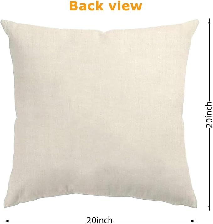 ONFAON Spring Summer Pillow Covers 20x20 Set of 4,Floral Seasonal Summer Outdoor Decoration Pillowcase Linen Cushion Cover for Couch Sofa