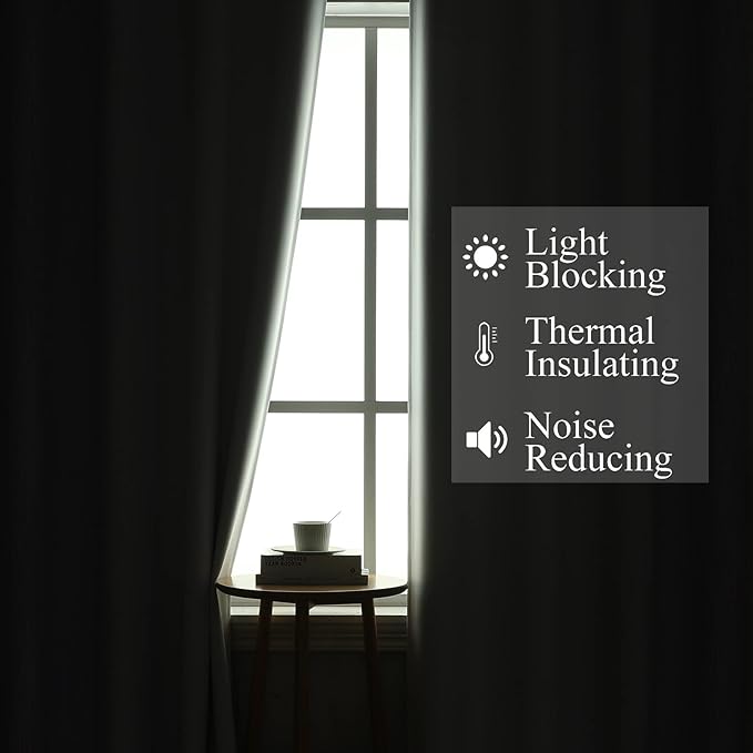 Estelar Textiler Lilac and Greyish White Gradient Blackout Curtains for Bedroom, Thermal Insulated Ombre Blackout Drapes, Room Darkening Energy Saving Curtains for Living Room,52Wx72L,2 Panels