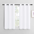 NICETOWN Draperies Curtains Panels, Blocking Out 50% Sunlight Window Treatment Curtains, Grommet Top Small Window Drapes for Bedroom (2 Panels, 42 by 40, White)