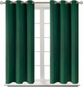 BGment Blackout Curtains for Bedroom - Grommet Thermal Insulated Room Darkening Drapes for Living Room, Set of 2 Panels (38 x 54 Inch, Emerald Green)