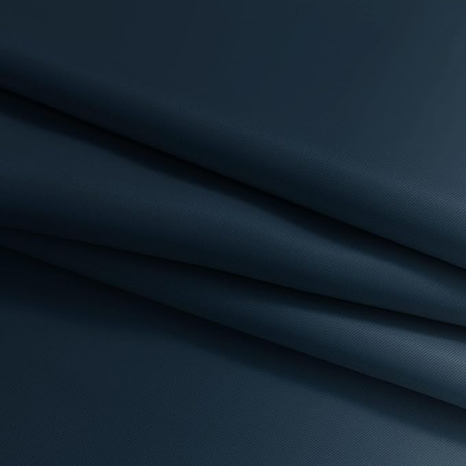 Yakamok Room Darkening Ombre Curtains 84 Inch Length, Navy Blue and Greyish White Thermal Insulated Gradient Color Curtains,Light Blocking Grommet Window Drapes for Bedroom,70 Inch Width,2 Panels