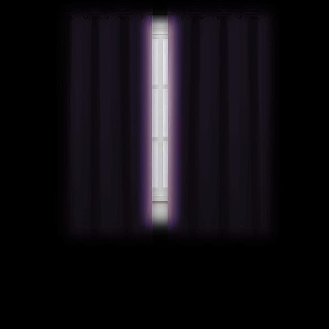 LEMOMO Lavender Blackout Curtains 66 x 63 Inch Length/Set of 2 Curtain Panels/Thermal Insulated Room Darkening Blackout Curtains for Bedroom