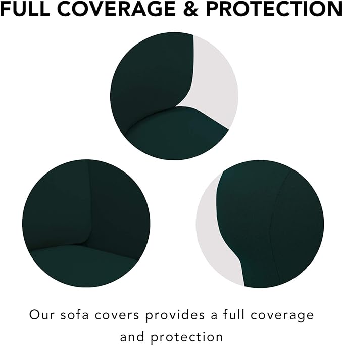 PureFit Super Stretch Sofa Slipcover – Spandex Non Slip Soft Couch Sofa Cover, Washable Furniture Protector with Non Skid Foam and Elastic Bottom for Kids, Pets （Sofa, Deep Teal）