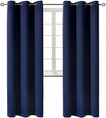 BGment Blackout Curtains 84 inches Long - Grommet Thermal Insulated Room Darkening Window Curtains for Bedroom, Set of 2 Panels (42 x 84 Inch, Navy Blue)