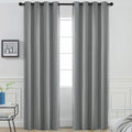 Yakamok Dove Grey Room Darking 90 Inch Length 2 Panel Sets for Livingroom Dining Room Darkening Thermal Insulated Bay Window Hotel Modern Elegant Black Out Sunblock Curtins/Bedroom,52 x 90 Inches