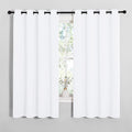 NICETOWN Draperies Curtains Panels, Blocking Out 50% Sunlight Window Treatment Curtains, Small Window Drapes for Bedroom (2 Panels, 55 by 68, White)