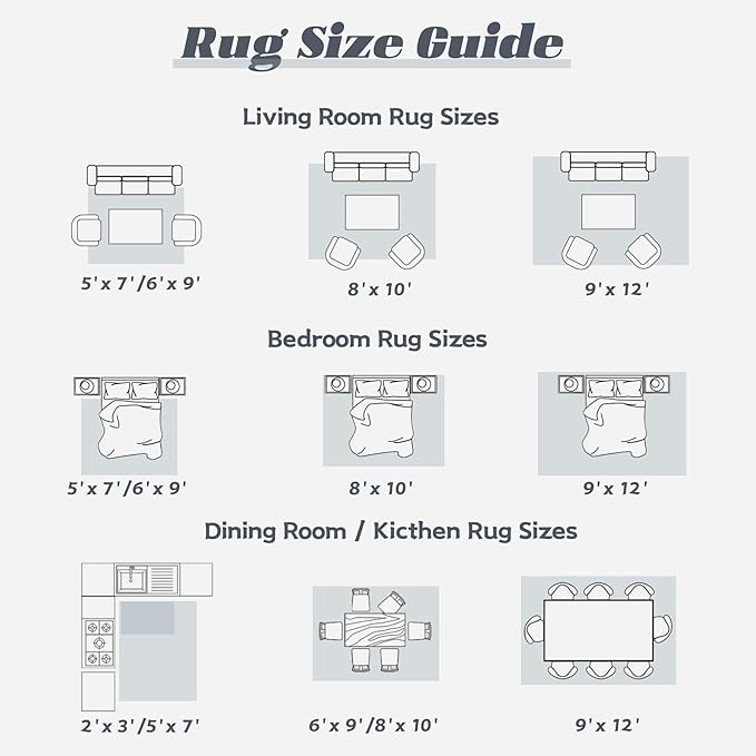 Area Rug 8x10 Washable Rug, Vintage Boho Medallion Rugs Non-Slip Soft Low Pile Large Distressed Rug Indoor Retro Carpet for Living Room Bedroom Dining Room Home Office (Grey, 8'x10')