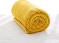 Exclusivo Mezcla Plush Fuzzy Fleece Throw Blanket, Super Soft, Fluffy and Warm Blankets for Couch, Bed, All Season (Mustard Yellow, 40x50 inches)