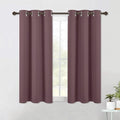 NICETOWN Modern Blackout Curtains Noise Reducing, Thermal Insulated and Privacy Room Darkening Drape Panels for Boy's Guest Room Door Small Short Window (Dry Rose, 2 Panels, W42 x L54 -Inch)