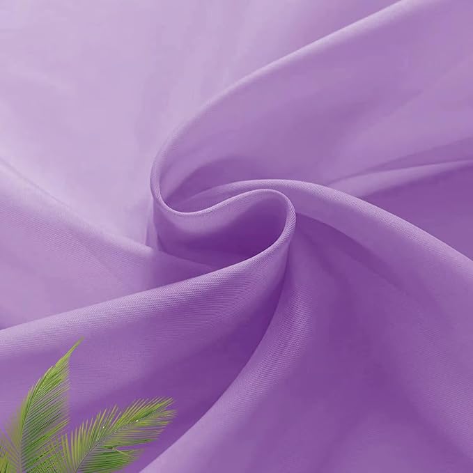 SpaceDresser Basic Rod Pocket Sheer Voile Window Curtain Panels Lavender 1 Pair 2 Panels 26 Width 30 Inch Long for Kitchen Bedroom Children Living Room Yard（Lavender，26Wx 30L）