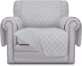 Easy-Going Chair Sofa Slipcover Reversible Sofa Cover Water Resistant Couch Cover Furniture Protector Cover with Elastic Straps for Pets Kids Children Dog Cat (Chair, Light Gray/Light Gray)