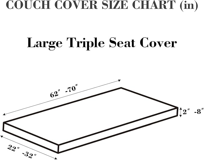 Couch Covers for 3 Cushion Sofa Pet Friendly Couch Cushion Covers Universal Sofa Covers Washable Stretch Slipcovers for Sectional Sofa (Texture Gray,Large Triple Seat Cover)
