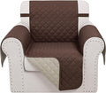 Recliner Chair Covers Reversible Sofa Couch Cover for Pets Lazy Boy Furniture Protector(23''Chair,Chocolate/Beige)