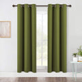 NICETOWN Blackout Window Curtains 70" L, 2 Panels, 34 inch, Olive Green, Grommet Top Room Darkening Thermal Insulated Vertical Window Drapes Modern for Flat/Apartment