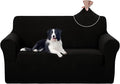 U-NICE HOME Loveseat Cover Stretch Couch Cover Sofa Cover Sofa Slipcover Furniture Protector for 2 Cushion Couch Sofa Pet Friendly(Loveseat, Black)