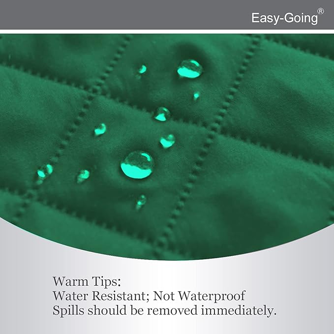 Easy-Going Reversible Couch Cover for 3 Cushion Couch Sofa Cover for Dogs Water Resistant Furniture Protector Cover with Foam Sticks Elastic Straps for Pet Cat (Sofa, Green/Christmas Red)
