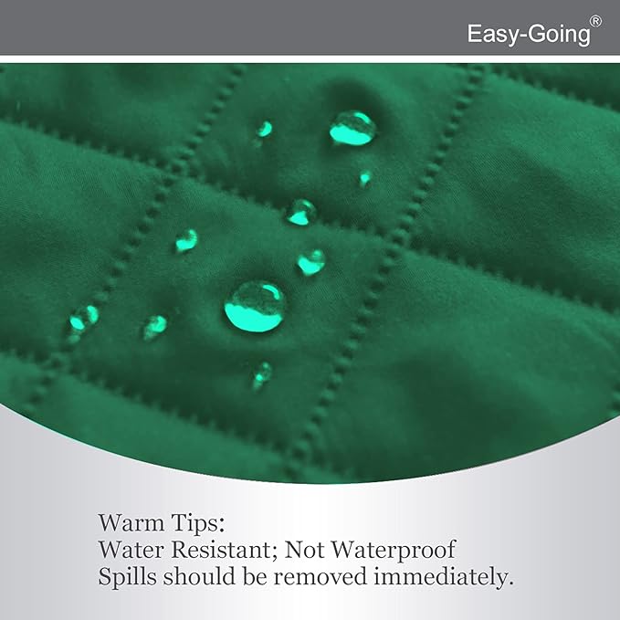 Easy-Going Futon Slipcover - Reversible Sofa Cover, Armless, Water Resistant - Protects Furniture from Pets & Kids (Green/Christmas Red)