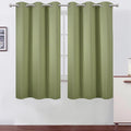 LEMOMO Sage Green Thermal Blackout Curtains/38 x 63 Inch/Set of 2 Panels Room Darkening Curtains for Bedroom
