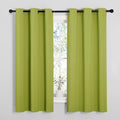 NICETOWN Fresh Green Blackout Curtains 40 inches Length for Kitchen, 2 Panels, 29" Wide, Thermal Insulated Decoration Drapes for Small Window