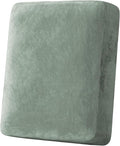 H.VERSAILTEX Velvet Stretch Couch Cushion Cover Plush Cushion Slipcover for Chair Cushion Furniture Protector Seat Cushion Sofa Cover (1 Piece Armchair Cushion Covers, Sea Grass)