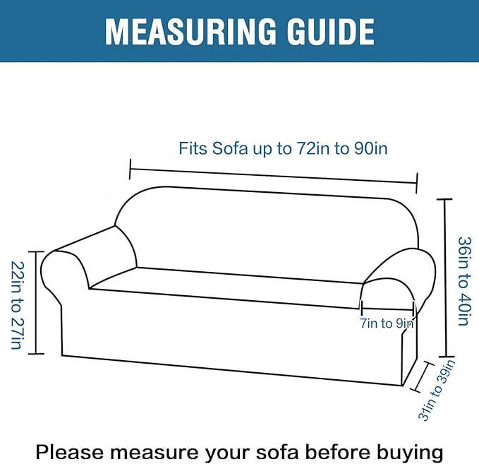 H.VERSAILTEX Stretch Velvet Sofa Covers for 3 Cushion Couch Covers Sofa Slipcovers Furniture Protector Soft with Non Slip Elastic Bottom, Crafted from Thick Comfy Rich Velour (Sofa 72"-90", Camel)