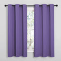 NICETOWN Bedroom Curtain Panels Blackout Draperies, Thermal Insulated Solid Grommet Blackout Curtains/Drapes (Lilac Purple, 1 Pair, 29 by 40-inch)