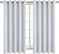 BGment Room Darkening Curtains 63 Inches Long - Grommet Thermal Insulated Drapes Window Treatment Curtains for Bedroom, 2 Panels, 70 x 63 Inch, Greyish White