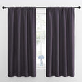 NICETOWN Blackout Curtains for Bedroom, Blackout Curtain Panels, Greyish Purple, 1 Pair, 42 by 45-inch, Window Treatment Energy Saving Thermal Insulated Solid Rod Pocket Blackout Drapes/Draperies