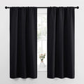 NICETOWN Black Out Curtain Panels for Kitchen - Energy Smart Decoration Thermal Insulating Blackout Drapes/Draperies for Small Window (2 Panels, 34 inches Wide by 63 inches Long)