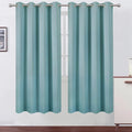 LEMOMO Blackout Curtains 66 x 72 Inch Long Stone Blue Curtains Set of 2 Panels Room Darkening Curtains for Bedroom and Living Room