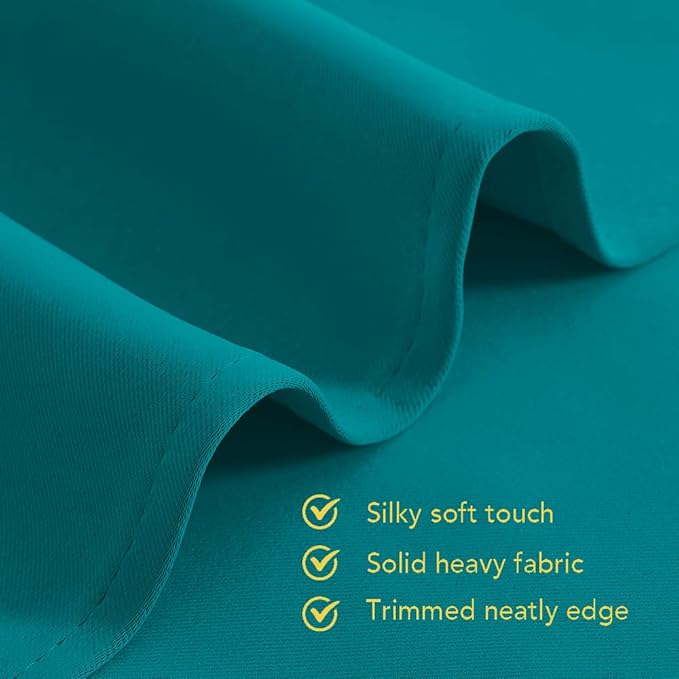 NICETOWN Blackout Draperies Curtains for Kids Room, Window Treatment Thermal Insulated Solid Grommet Blackout Drape Panels for Bedroom (Peacock Teal, Set of 2, 70 by 84 inches)