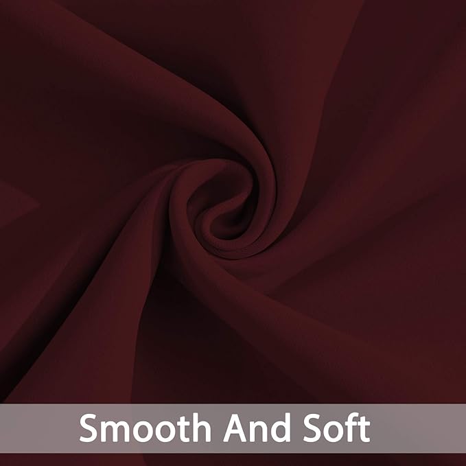 Yakamok Extra Wide Blackout Curtain for Sliding Glass Door, Grommet Thermal Insulated Room Divider Curtain 100W x 84L inch, Room Darkening Patio Curtain,8.3ft Wide x 7ft Tall, 1 Panel,Burgundy Red