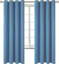 BGment Blackout Curtains for Bedroom - Grommet Thermal Insulated Room Darkening Curtains for Living Room, Set of 2 Panels (52 x 72 Inch, Faded Denim)