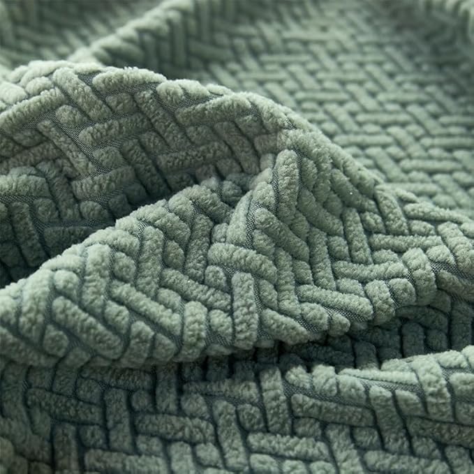 Sofa Covers Couch Covers for Sofa Pet Friendly Couch Cushion Covers Universal Sofa Covers Washable Stretch Slipcovers for Sectional Sofa (Texture Green,Back Cover L)