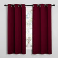 NICETOWN Blackout Curtains for Bedroom, Window Room Darkning Curtains/Drapes, Cold and Heat Reduction Curtains for Kitchen Living Room (Wine Red, 2 Panels, W42 x L63 inches)