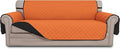 Easy-Going Reversible Oversized Couch Cover for 3 Cushion Couch Sofa Cover for Dogs Water Resistant Furniture Protector Cover with Foam Sticks for Pet (Oversized Sofa, Orange/Black)